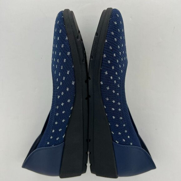 Croft & Barrow Womens 25645 Blue Tecomfort Kiwi Knit Size 5 Slip-On Flats - Picture 7 of 10